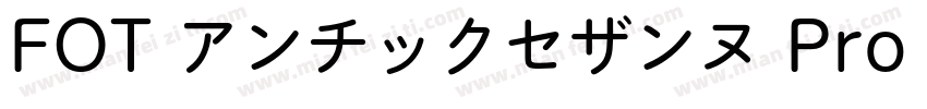 FOT アンチックセザンヌ Pro M Regular字体转换